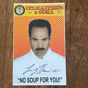 Framed picture of the soup natzis autograph